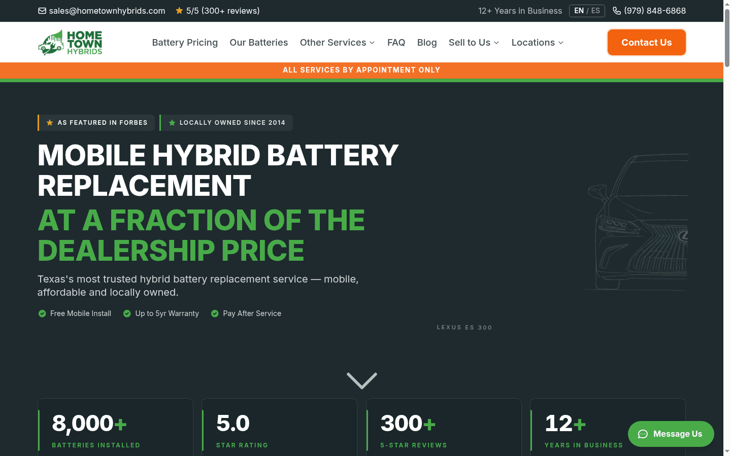 Hometown Hybrids homepage